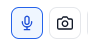 Voice input and image scan icons in the translator's input toolbar