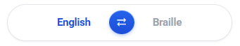 English to Braille direction switch inside the translator tool