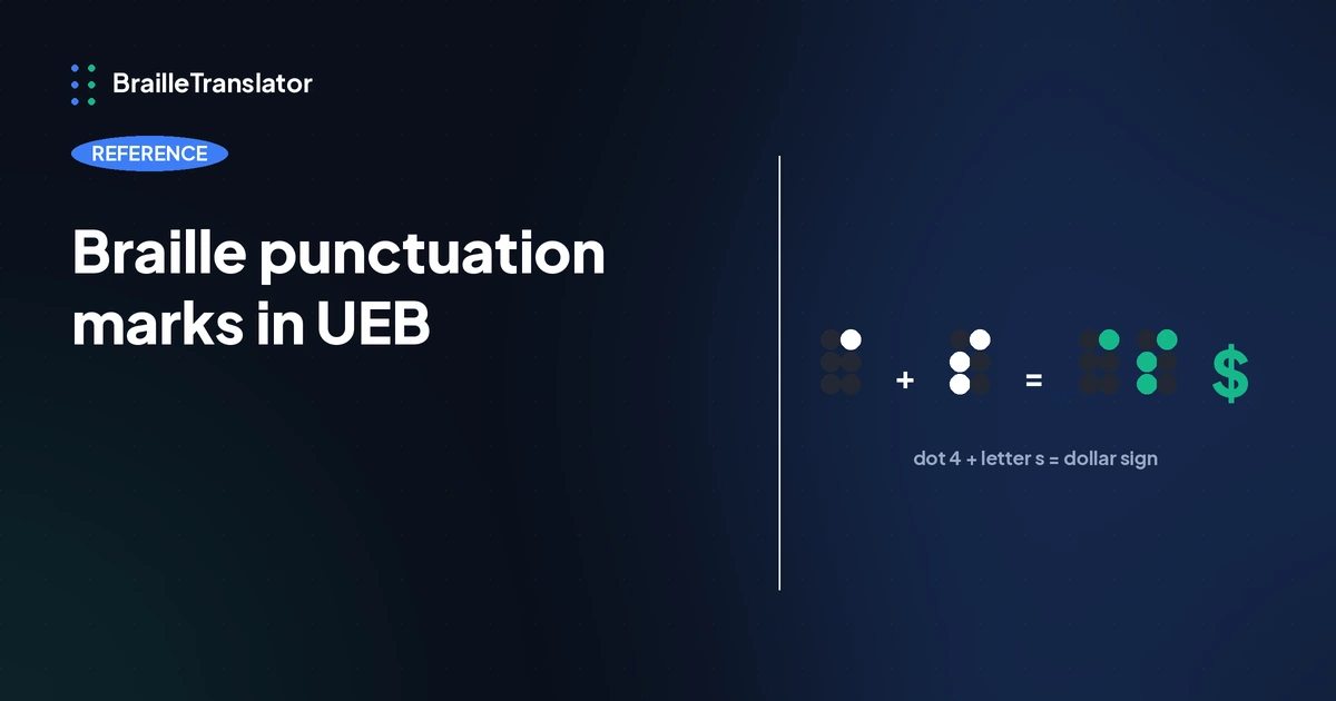 braille punctuation marks