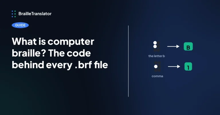 What is computer braille?