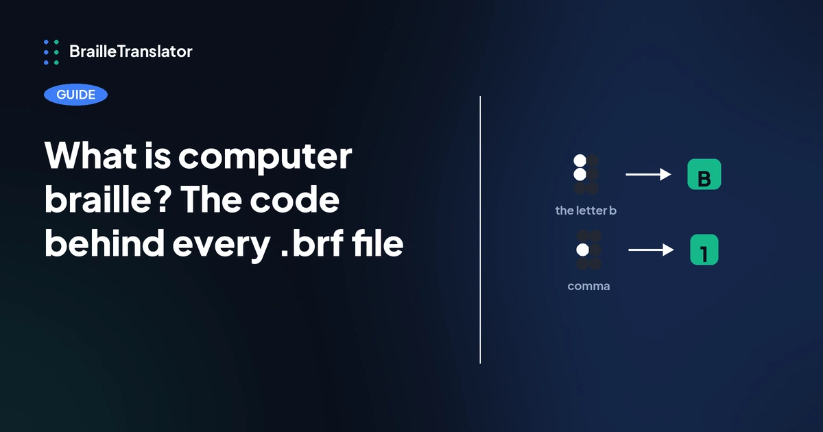 What is computer braille?