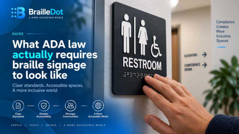 What ADA Law Actually Requires Braille Signage To Look Like