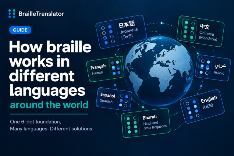 How braille works in different languages around the world