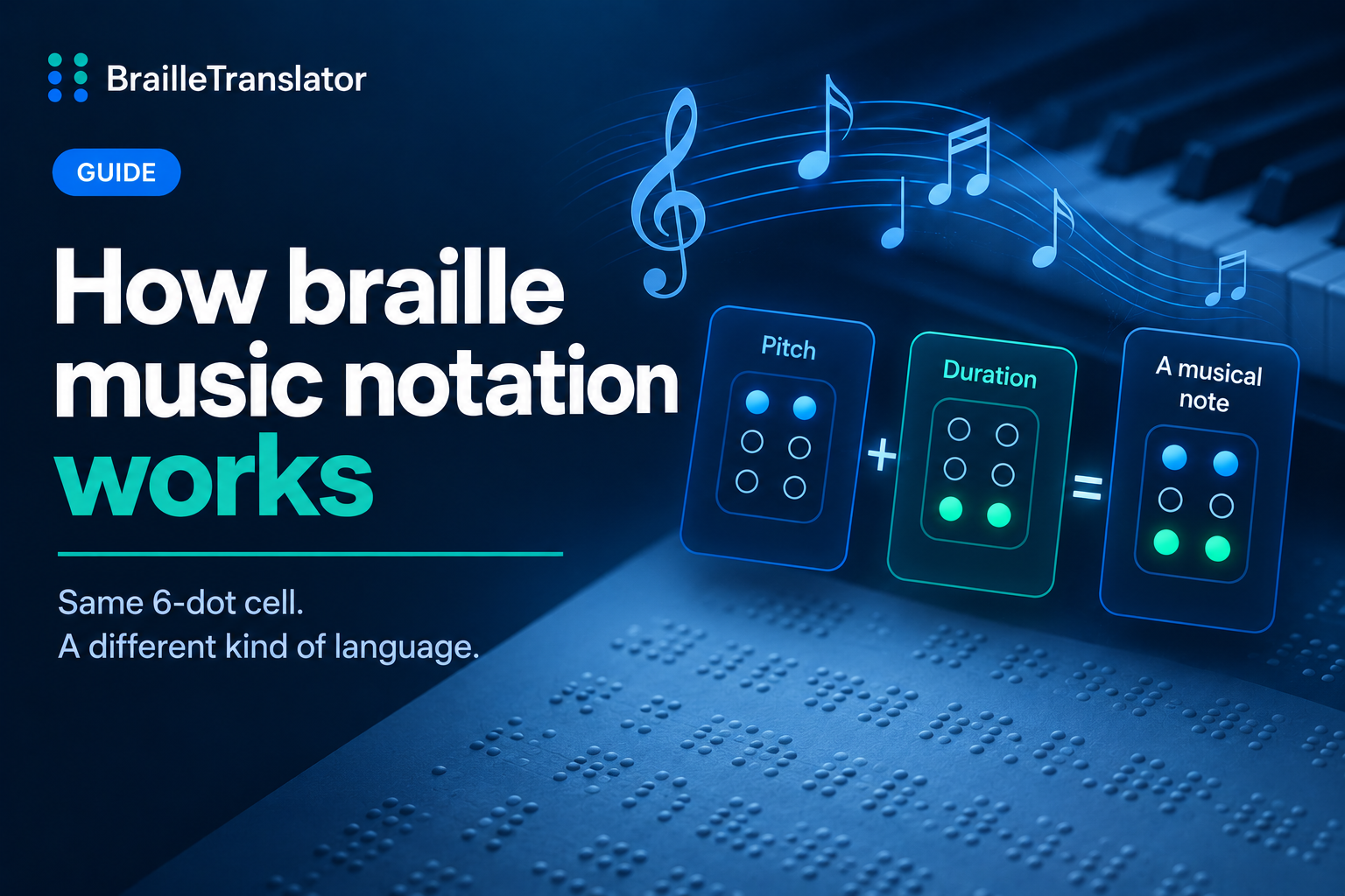 how braille music notation works
