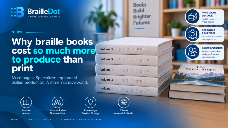 reason why braille books are expensive